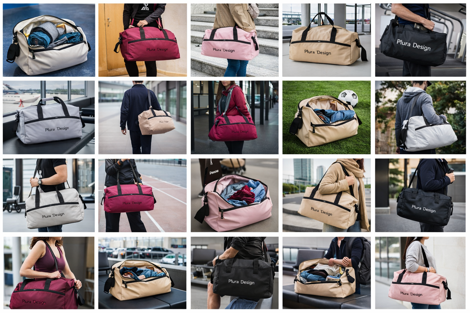 Geantă de voiaj și sport Plura Design Burgund - Spațioasă, Rezistentă, Ideală pentru Sală și Călătorii